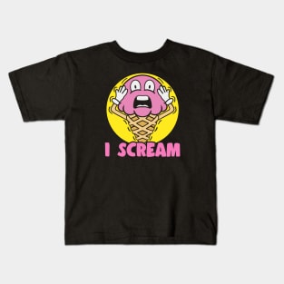 I Scream (Flat) Kids T-Shirt